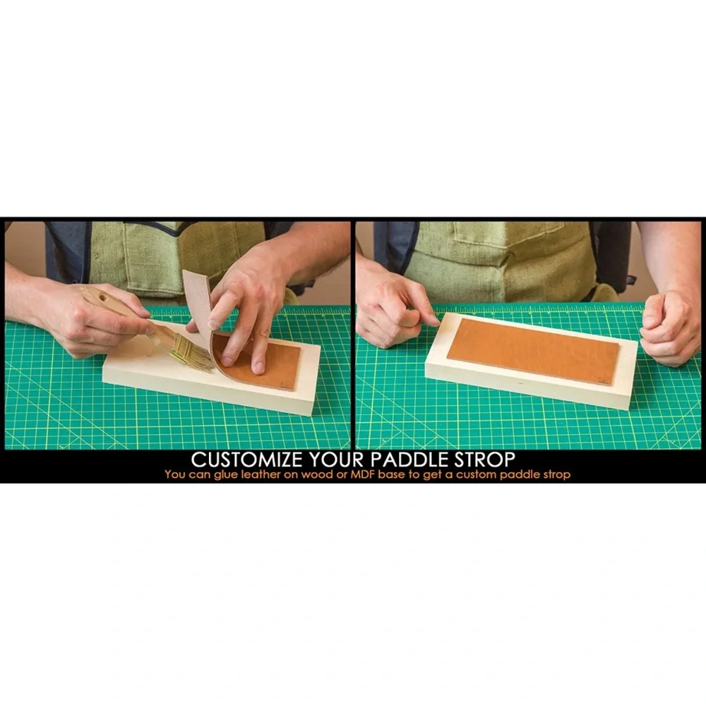 Stropping Leather Strop Kit for Knives Sharpening- Double Sided